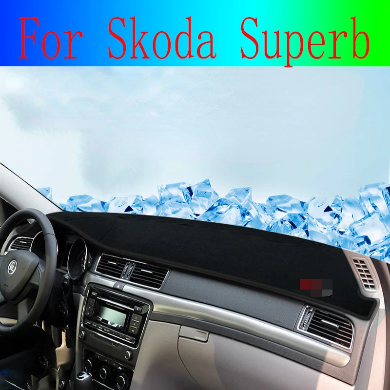 

Чехлы для приборной панели автомобиля Skoda Superb 2013-2015, коврик для защиты от светильник, коврики для приборной панели, декоративные аксессуары для стайлинга