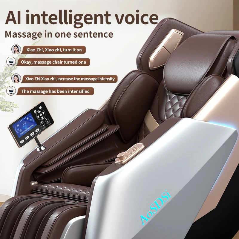 AoSDSi Новинка массажное кресло Делюкс 4D с нулевой гравитацией космические
