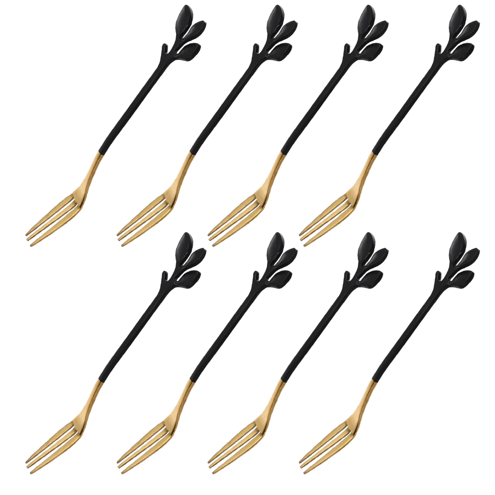 

8Pcs Metal Fruit Forks Delicate Cake Forks Dessert Tasting Forks Multi-function Fruit Forks