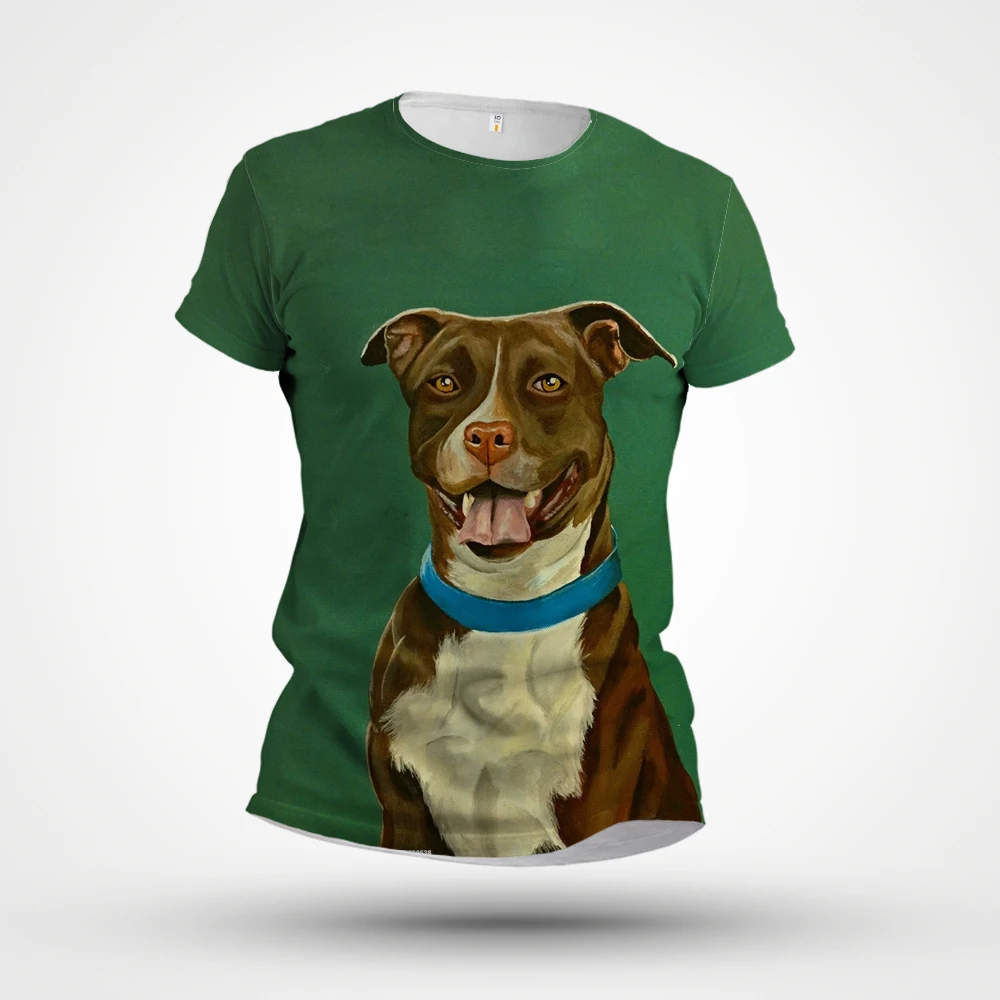 

Новинка 2023, Детская/Мужская Роскошная летняя футболка с 3D рисунком животных, индивидуальный дизайн, роскошная модная индивидуальная футболка