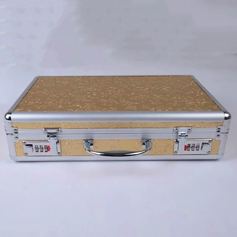 Aluminum Alloy Password Suitcase  Jewelry Box Storage Organizer Case Metal Luxury Multi Layer Jewelry Storage Box Case Gift