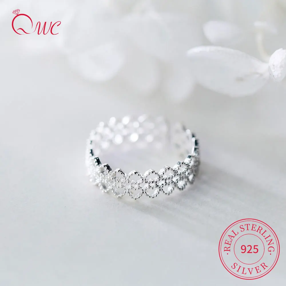 

Женское кружевное кольцо с вырезами, регулируемое открытое оригинальное дизайнерское роскошное ювелирное изделие, набор обручальных брас...