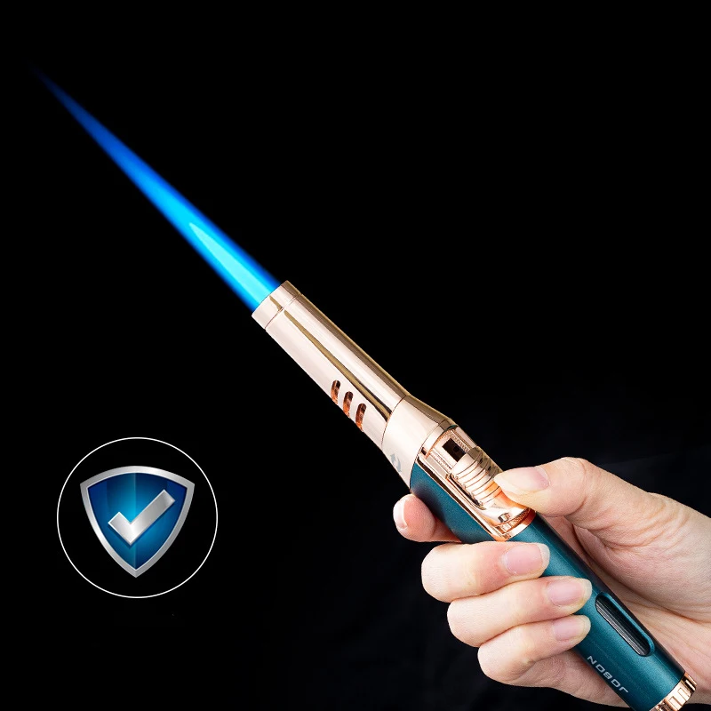 

Metal Cigar Windproof Lighter Creative Rotatable Lighter Butane Gas Lighter Blue Flame Gas Visible Cigarette Accessories