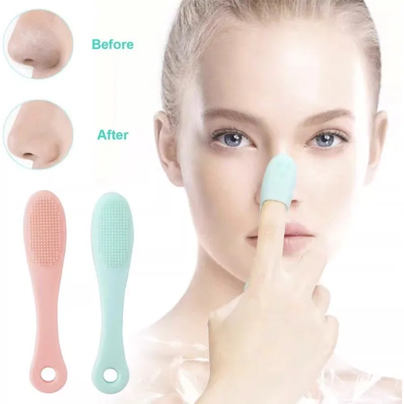 

5pcs\set Finger Shape Silicone Face Cleansing Brush Facial Cleanser Pore Cleaner Exfoliator Face Scrub Brush Skin Care Tool