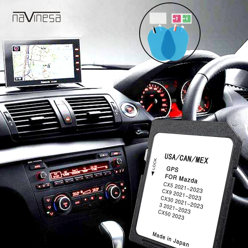 

Karta SD Navi Upgrade kit USA/CAN/MEX For Mazda 3 CX-5 CX-9 CX-30 CX-50 Navigation 16GB Sat Nav with Anti Fog Reaview Stickers