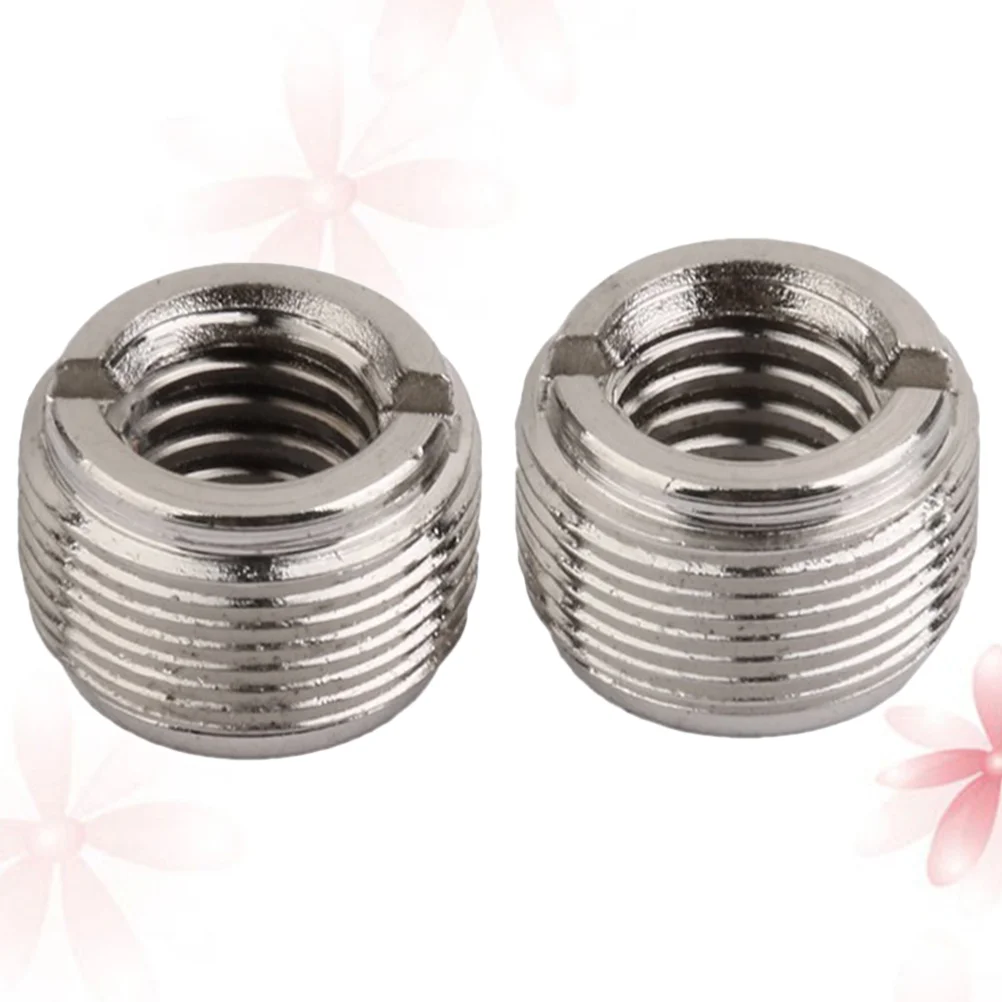 

2 Pcs 3/8 5/8 Nut Micphone Stand Adapter Screw Guitar Holder Camera Mount Microphone