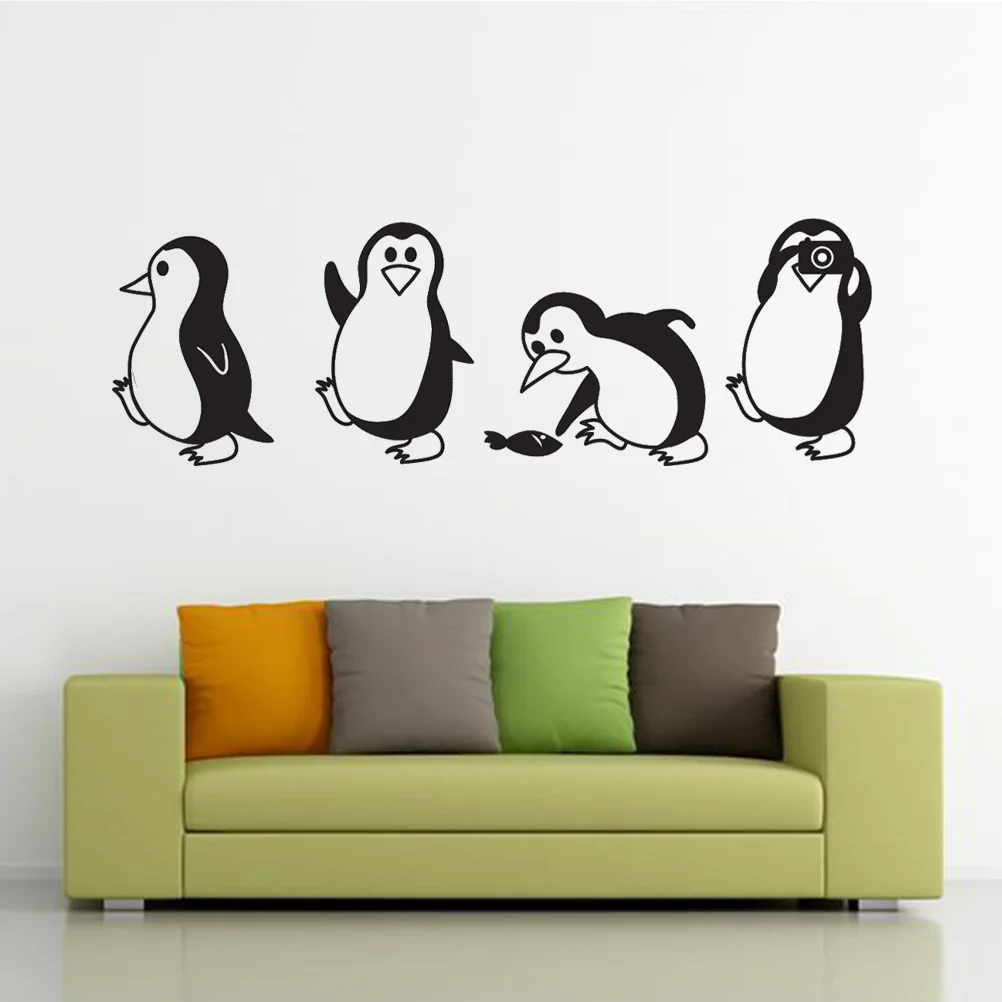 

1 Pc Refrigerator Penguins Sticker Penguins Decor Decals Ocean Wall Decals Sea Life Animals Wall Stickers Switch Decals