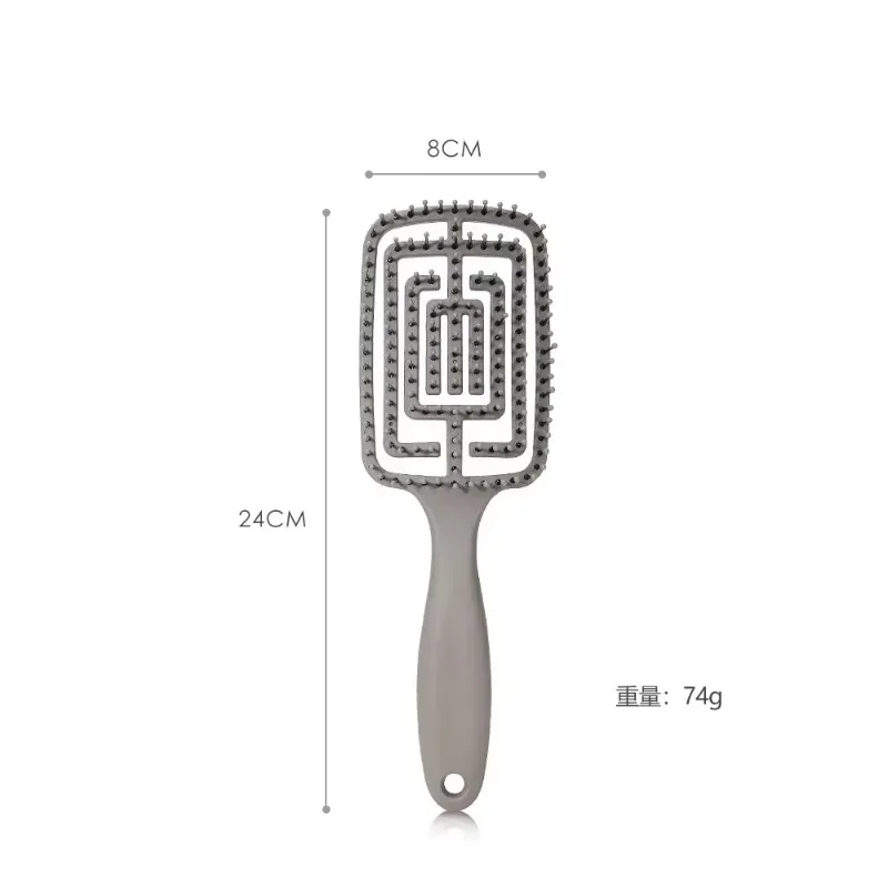 Щетка для волос массажная расческа головы щетина и нейлон женская щетка влажных