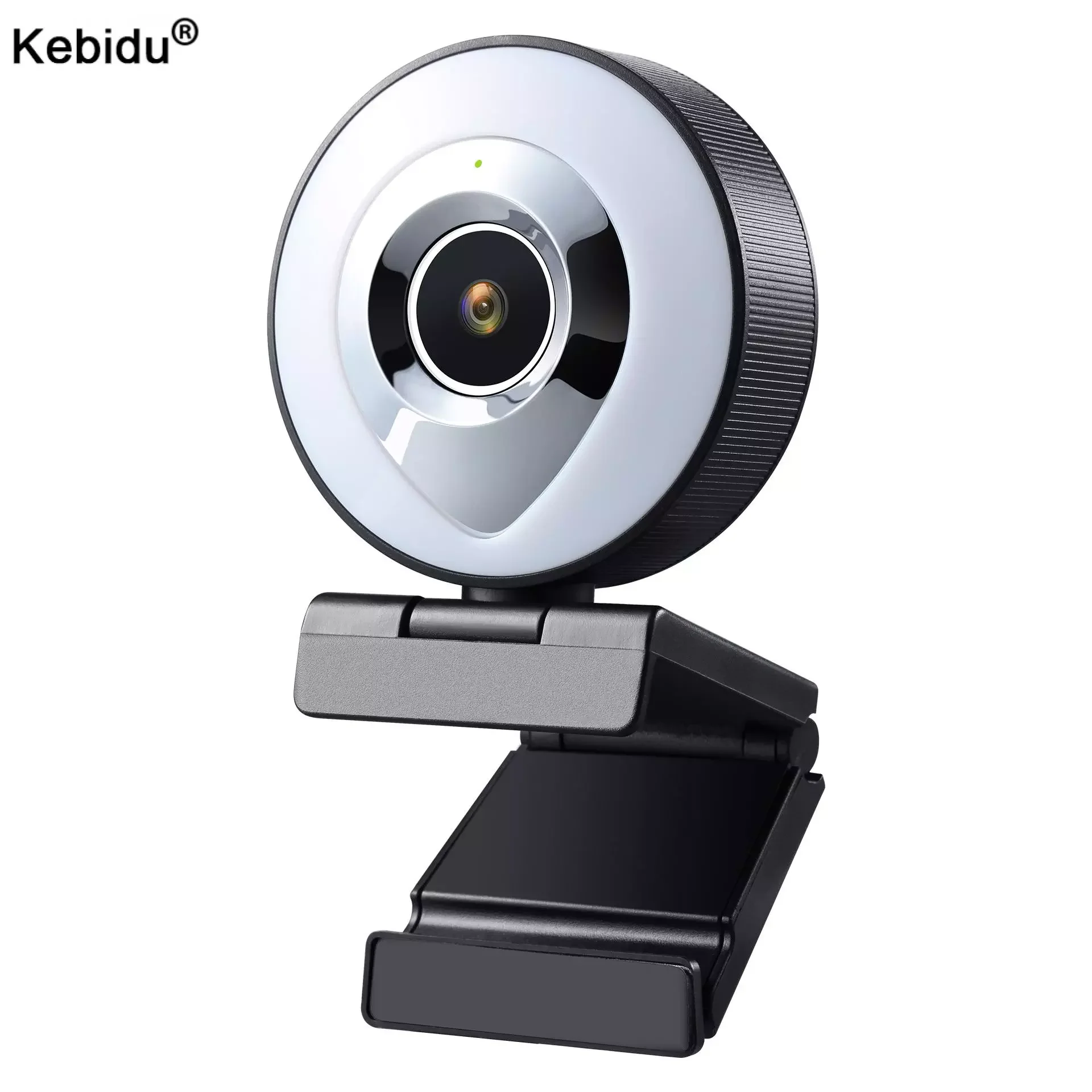 

HD 1080P Web Camera Auto Focus Ring Video Webcam For Live Broadcast with Fill-in Lighting Mic USB 3 Grades Touch Brightness