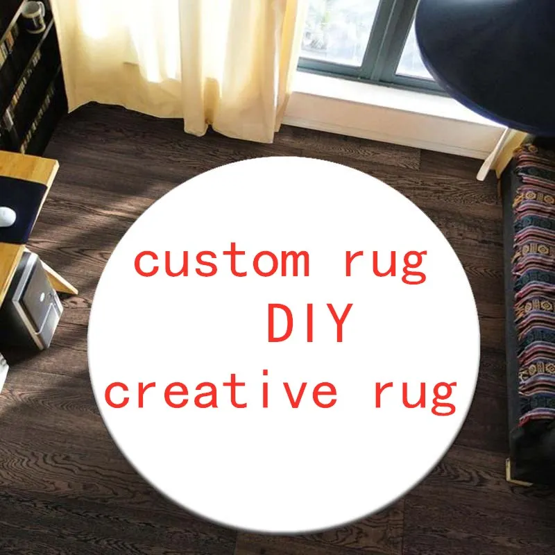 

Custom Round Rugs Personalized Photo Blankets Custom DIY Home Living Room Bedroom Sofa Chair Cushion Birthday Gifts