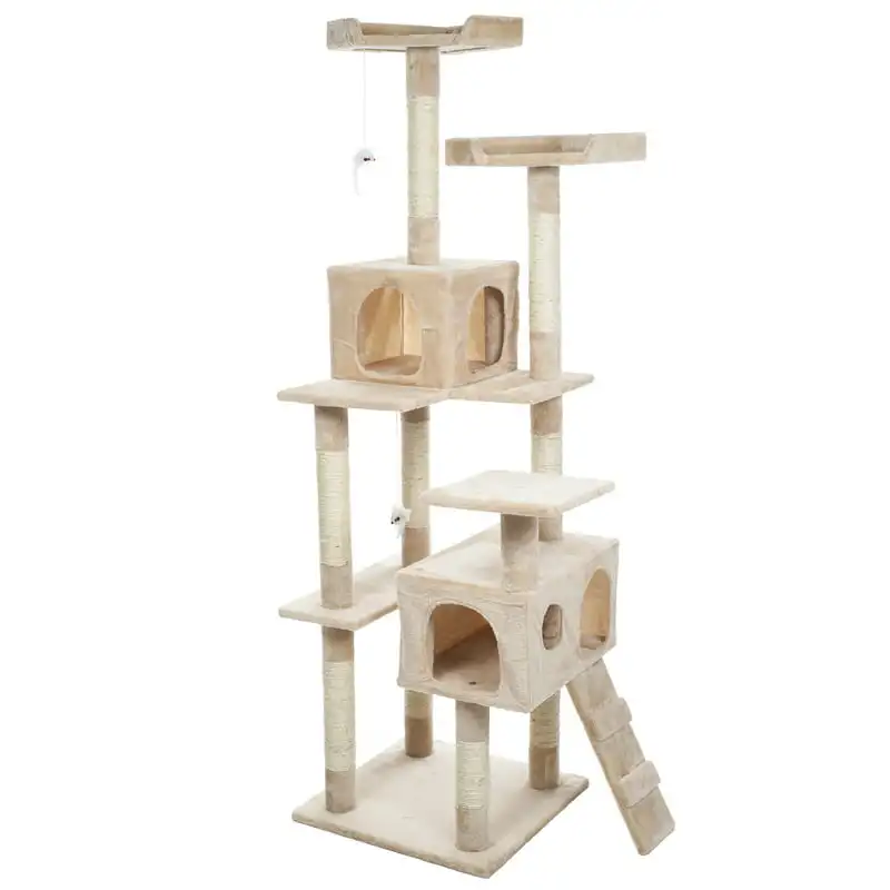 

Tree, Skyscraper Sleep and Play Cat Tree - 5.5' tall - Beige