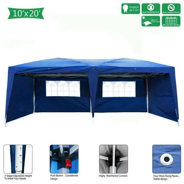 

Lotto 3 x 6m Two Windows Practical Waterproof Folding Tent Blue