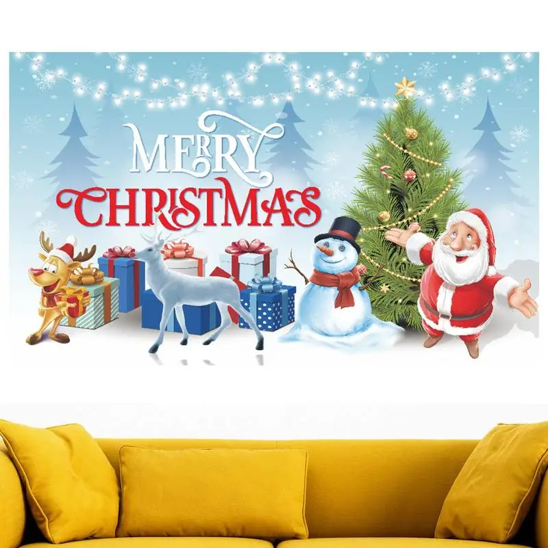 

Merry Christmas Banner Reusable Christmas Banner Sign Merry Christmas Party Decoration Family Party Decoration Supplies For