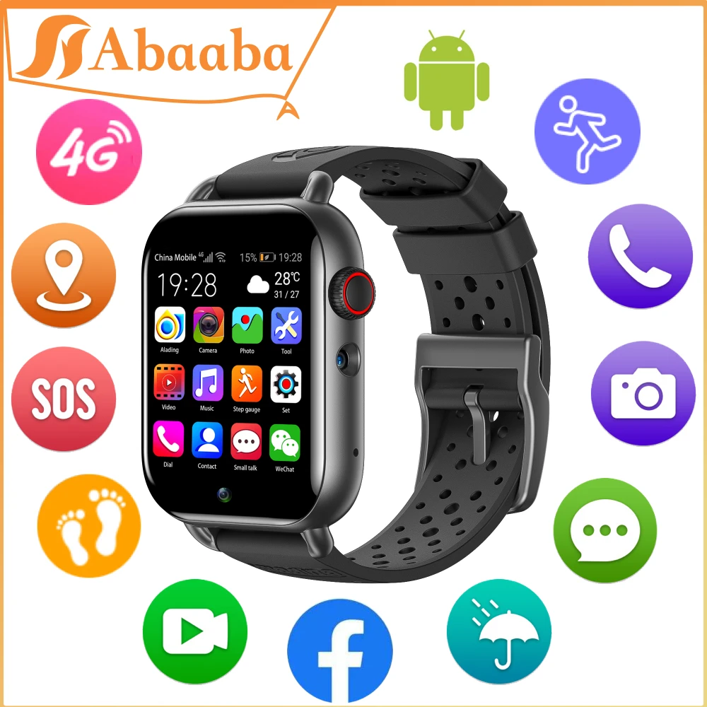 

Android 9.0 RAM 1GB ROM 8GB Smart 4G GPS Kid Student Music Camera Wrist Watch SOS Monitor Track Location Google Play Phone Watch