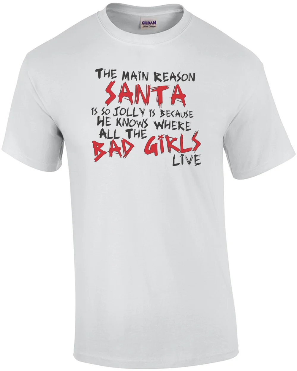 Главной причиной для так веселости является то, что Санта знает, где живут плохие девушки