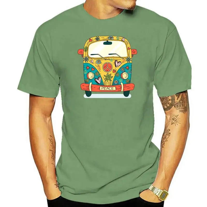 

Lsd хиппи автобусная рубашка для мужчин-мир психоделическая кислота арт Триппи одежда США уличная одежда модная футболка