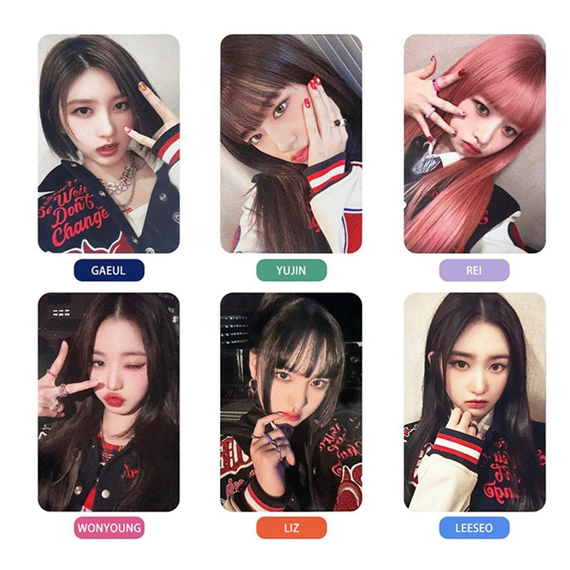 

6PCS/Set KPOP IVE New Album I've IVE Collection Photo Cards YUJIN LIZ Rei GAEUL Photocard Self Made Postcard LOMO Card for Fans