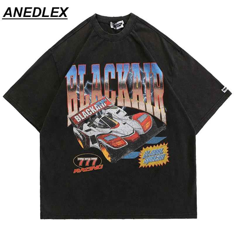 

Hip Hop Streetwear Harajuku T-Shirt Anime 4WD Racing Letter Print T Shirt 2022 Men Summer Short Sleeve Tshirt Cotton Casual Tees