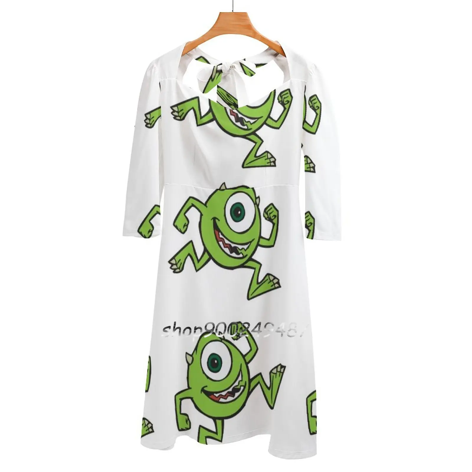 Платья детские с квадратным вырезом принтом