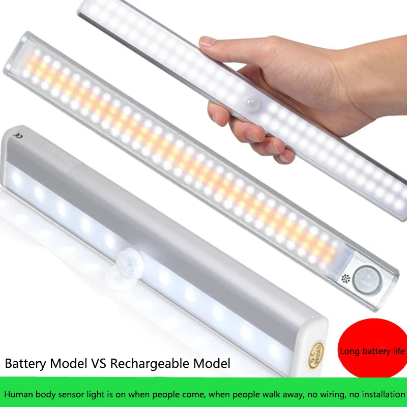 

Magnetic Hanging LED Wardrobe Light Dormitory Sensor Lights USB Rechargeable Night Light for Study Bedroom LED Table Lamps