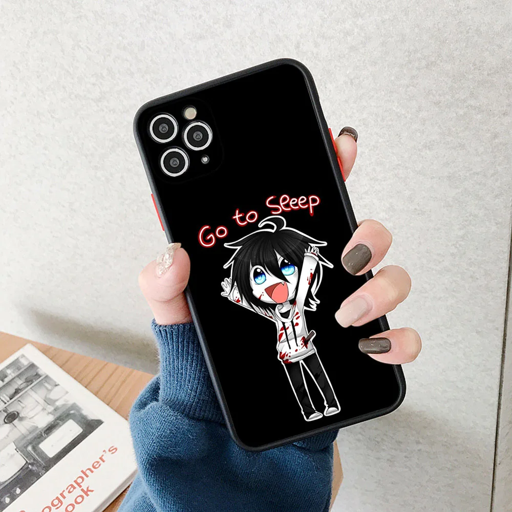Чехлы для телефонов iPhone 16 15 11 12 13 14 Pro Max X XR 7 8 Plus SE XS Mini Anime Jeff The Killer Skin Feel