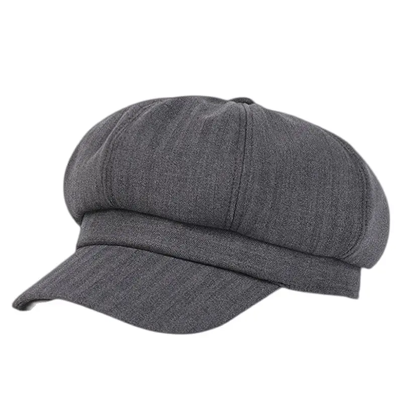 Men cap 2022 autumn new high-quality octagonal hat for women college leisure newboy cap Classic stripe casquette baker boy hat