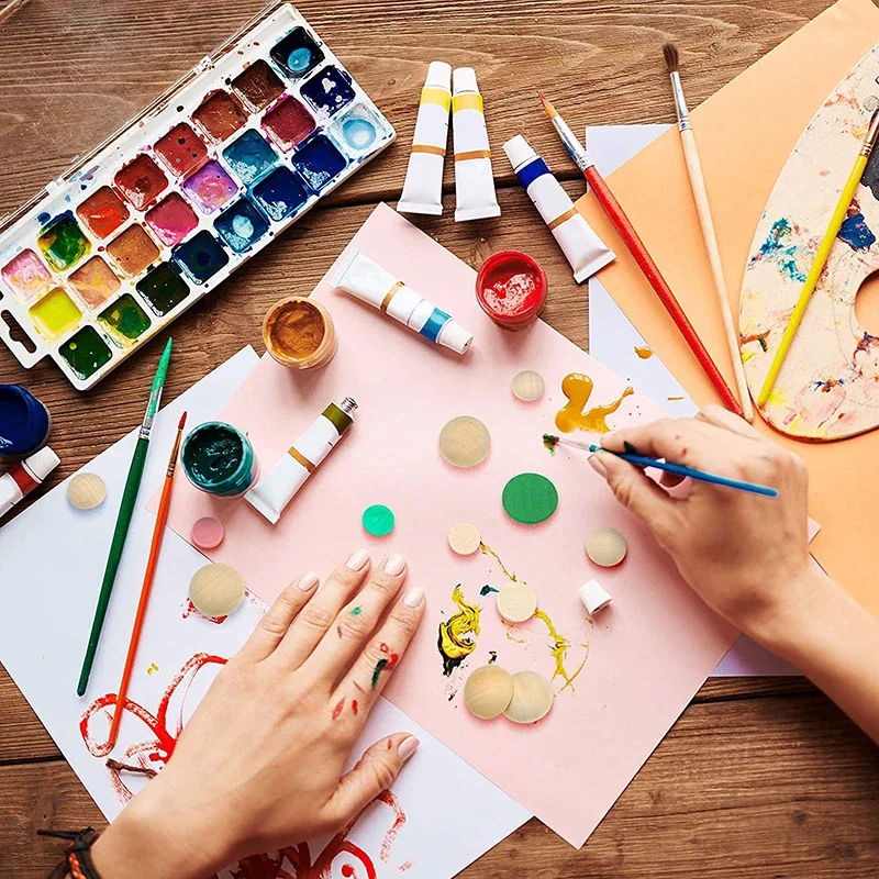 1-50 шт. полудеревянные бусины из натурального дерева разделенные круглые