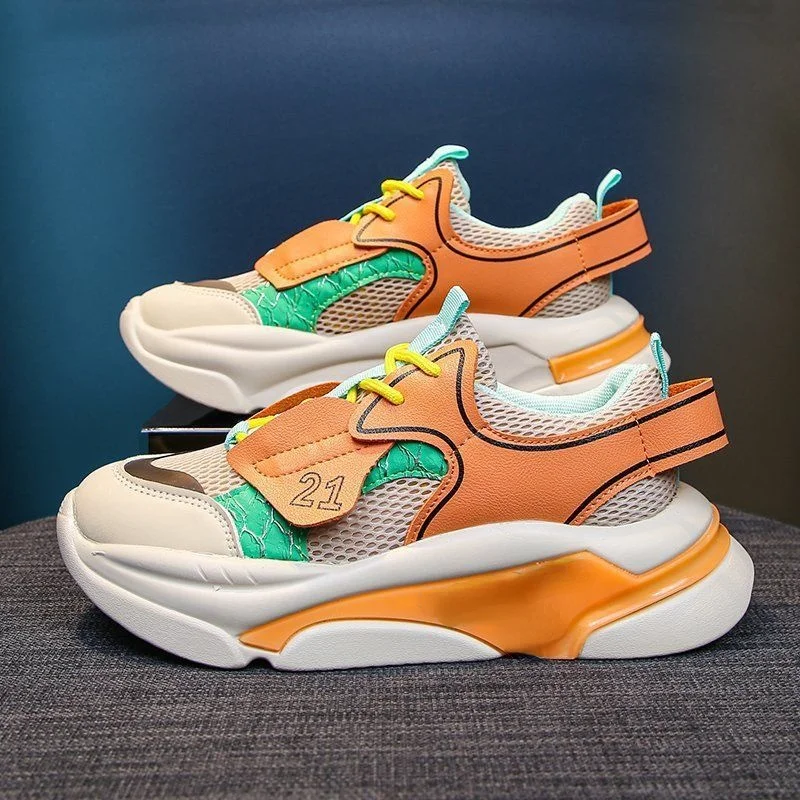 

Ladies Sneakers 2021 Mesh Breathable Running Shoes Designer Brand Women's Shoes Comfortable Platform Fashion Tennis Shoes Ladies