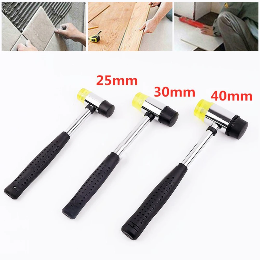 

Mini Double Faced Rubber Hammer 25/30/40mm Household Nylon Head Mallet Safety Diy Tools For Jewelry Craft Leather Construction