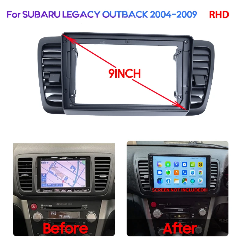 Для SUBARU 2004-2009 LEGACY OUTBACK 9 дюймов автомобильный радиоприемник лицевая рамка Android DVD