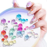 new fashion mocha ab color mix ss6 ss20 round shape semicircle mermaid beads rhinestones diy nail art decoration jewelry