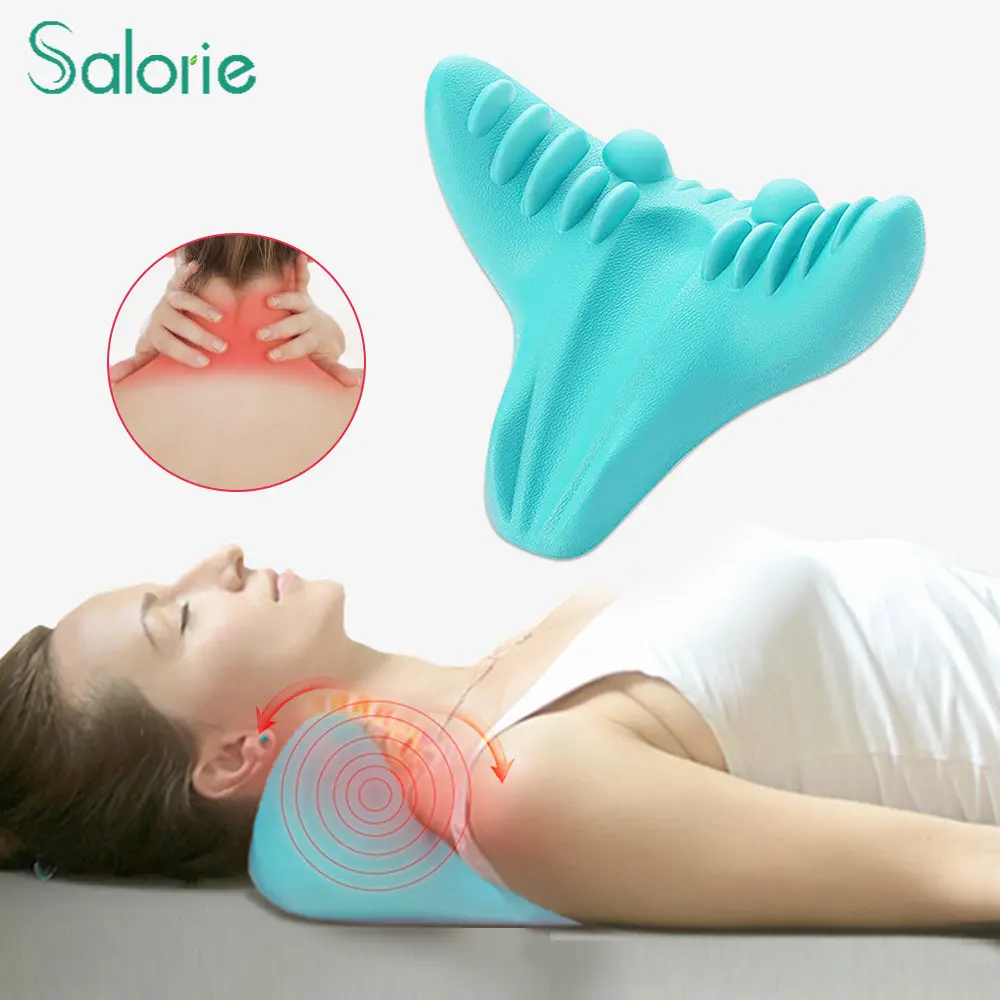 

Cervical Spine Alignment Massager Neck Shoulder Stretcher Relaxer Cervical Chiropractic Traction Device Orthopedic Neck Pillow