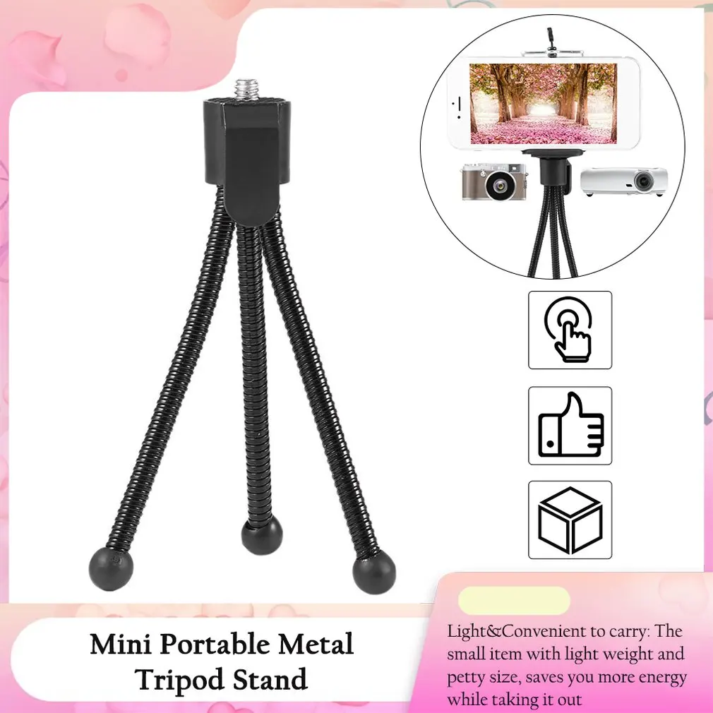 

Car Phone Holder Flexible Tripod Bracket Stand Holder For Digital Camera Mini Portable Flexible Desktop Stent Travel Accessory