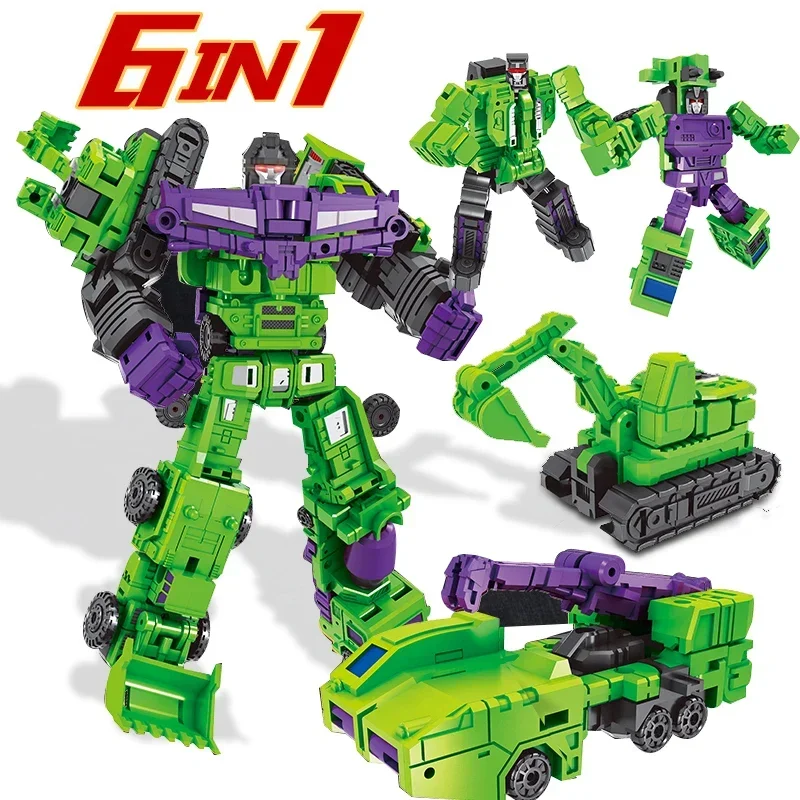 

Transformation 6 in 1 Model MINI Devastator 22CM Action Figure Robot Plastic Toys BEST Gift Child Kid New