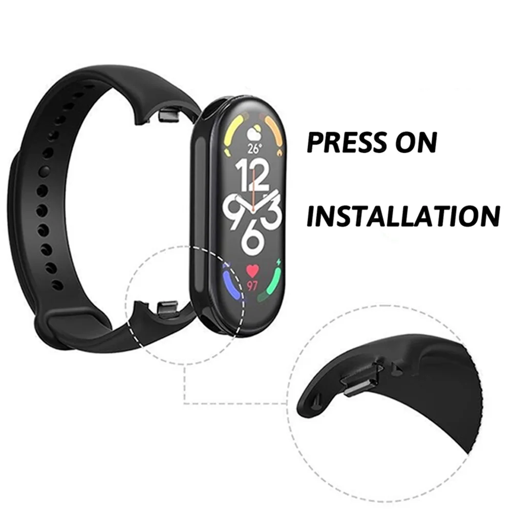 10Pcs/Pack Silicone Strap For Xiaomi Mi Band 8 Rubber Sport Smart Watch Wristband For Xiaomi Mi Band 8 NFC Bracelet Accessories