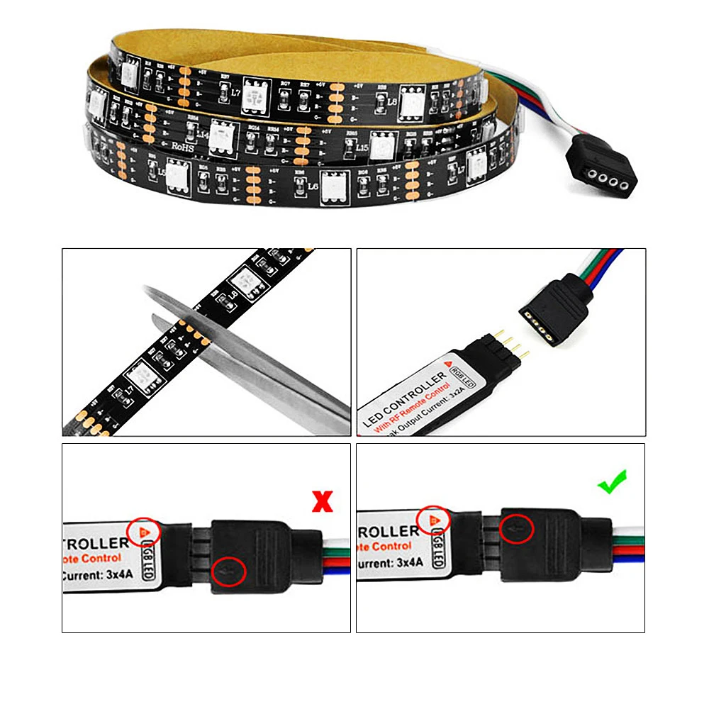 Светодиодная RGB лента SMD 5050 с поддержкой Bluetooth 5 В |
