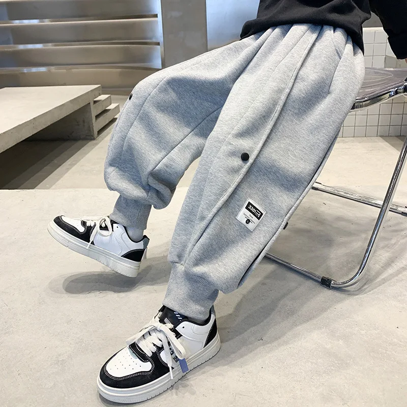 

Корейские осенне-зимние детские брюки 2023, повседневные брюки для мальчиков, детские брюки, брюки для подростков, хлопковые брюки для мальчиков, детские спортивные брюки