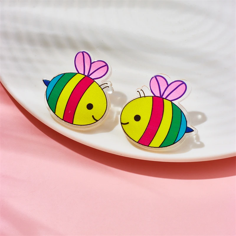 YAOLOGE акриловые Мультяшные милые красочные серьги в виде рыбы для женщин новые