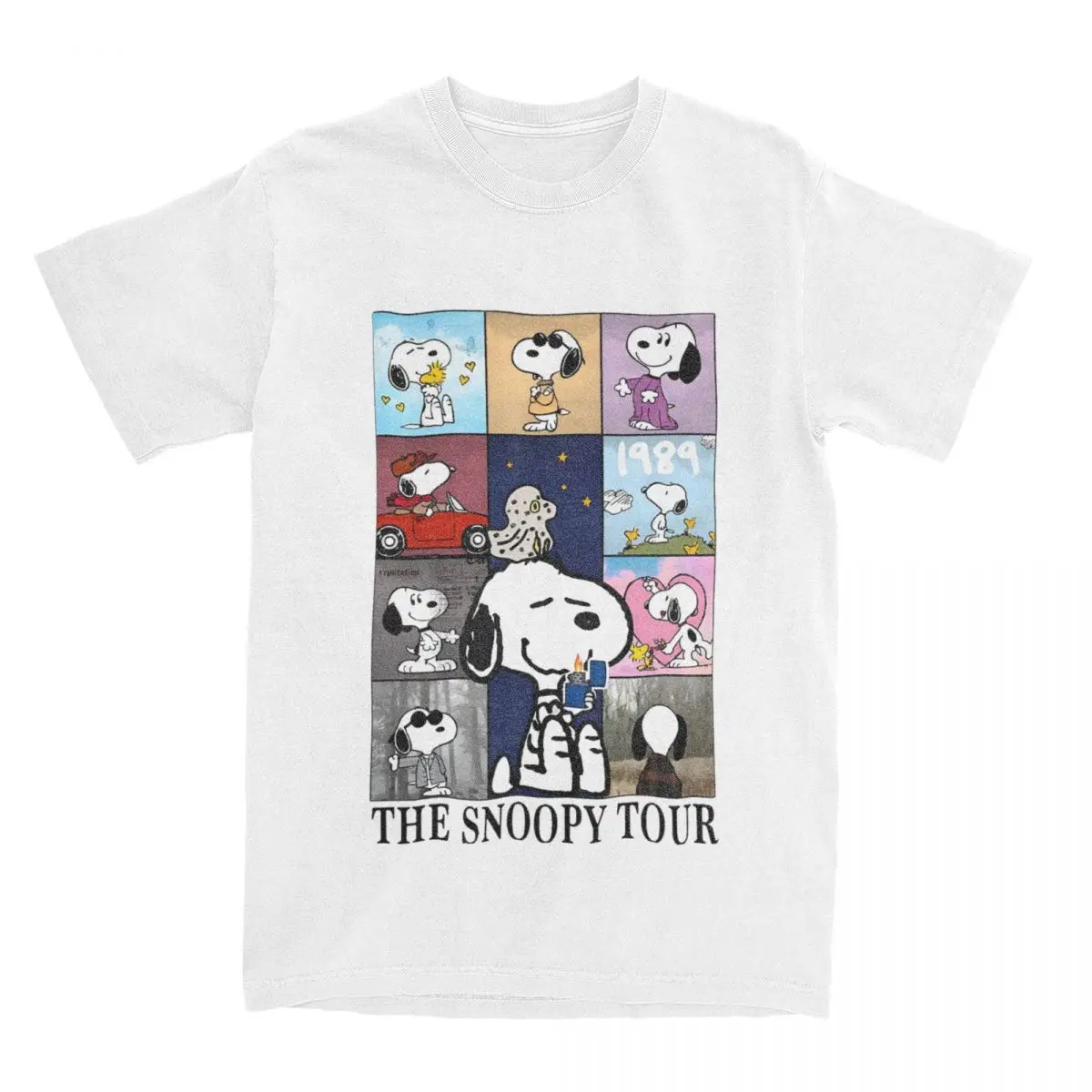 Футболка Snoopy с мультяшным принтом для мужчин и женщин забавные комиксные