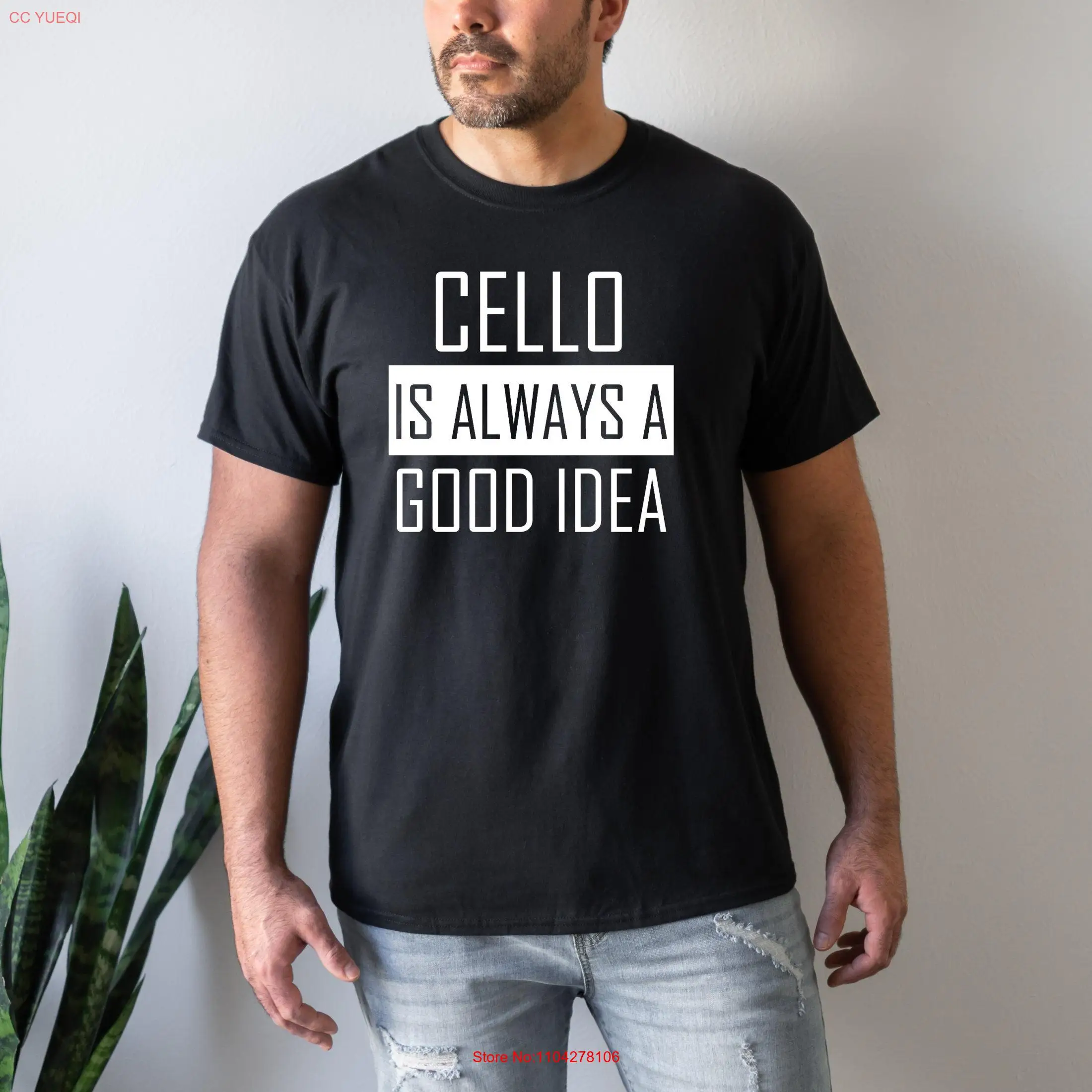 Футболка Cello Is Always A Good Idea Player CellisT для ее него с длинными или короткими рукавами