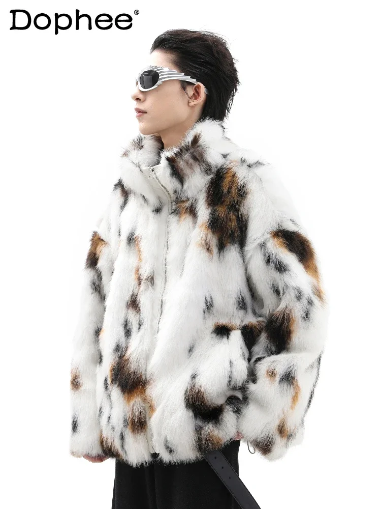 Мужская зимняя одежда на хлопковой подкладке 2024 топы из искусственного