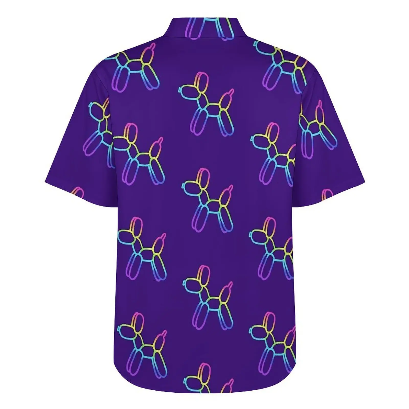 Пляжная рубашка с радужным воздушным шаром мужские модные повседневные рубашки