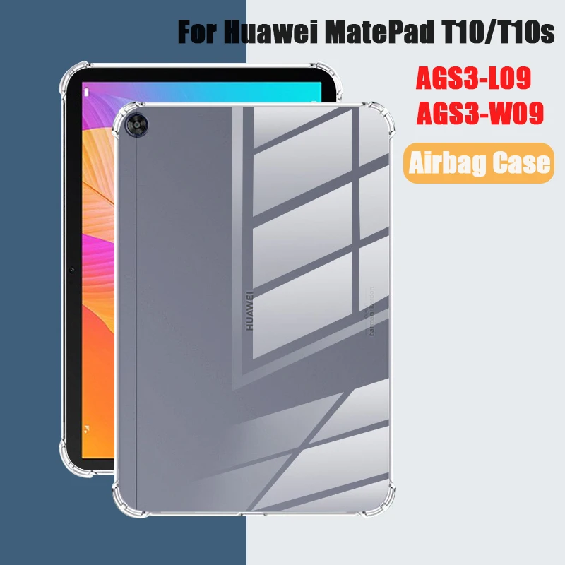 

Clear Case for Huawei MatePad T10S T 10s 10.1'' AGS3-W09/L09 T10 9.7 AGRK-L09 Transparent TPU Cover Ultra-thin Protective Cover