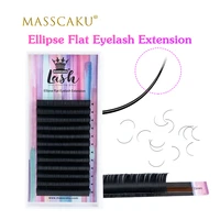 outstanding quality soft matte synthetic flat eyelash high quality flat eyelash 100 hand made flat ellipse eyelash extensions