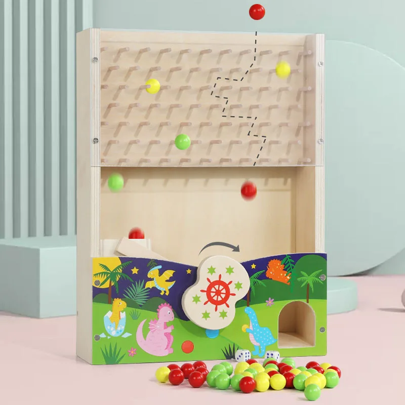 

Kids Wooden Toys Training Tabletop Game Educational Logic Thinking Parent-child Toy Baby Interaction Up Beads Gifts for children