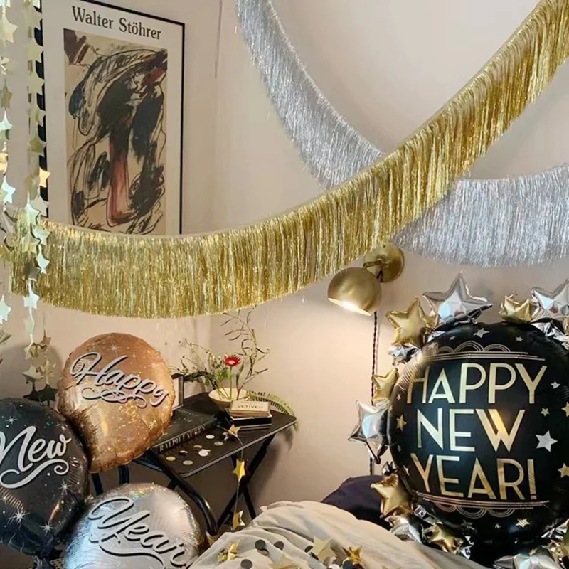 

Растяжки для дня рождения, 25 см * 275 см, мишура, фольгированная кисточка, баннер для девичвечерние, вечеринки, детского душа