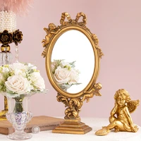 european retro makeup mirrors bedroom oval dresser mirror gift personality macrame decorazioni casa decoration aesthetic