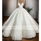 2022 винтажные кружевные свадебные платья Casamento 3D цветочные сексуальные V-образные шеи на бретелях Свадебные платья размера плюс