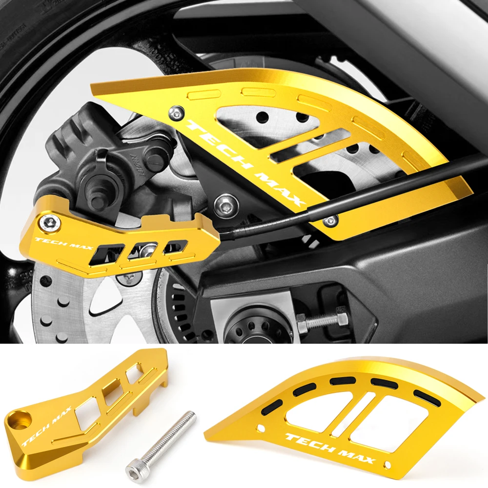 

Tech Max CNC 2023 Motorcycle Brake Disc Guard Cover Protector Accessories For Yamaha T-MAX 560 tmax 560 Brake Line Clamps