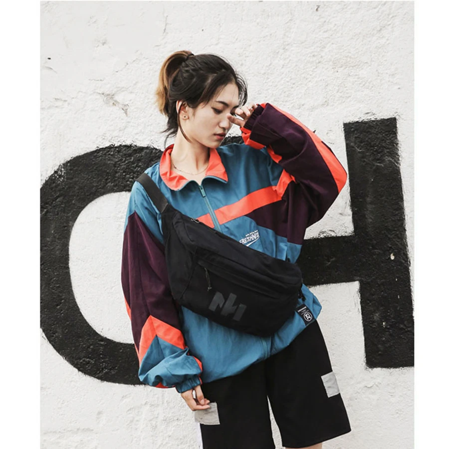 Вместительная женская Фотосумка блестящая поясная сумка унисекс в стиле хип-хоп